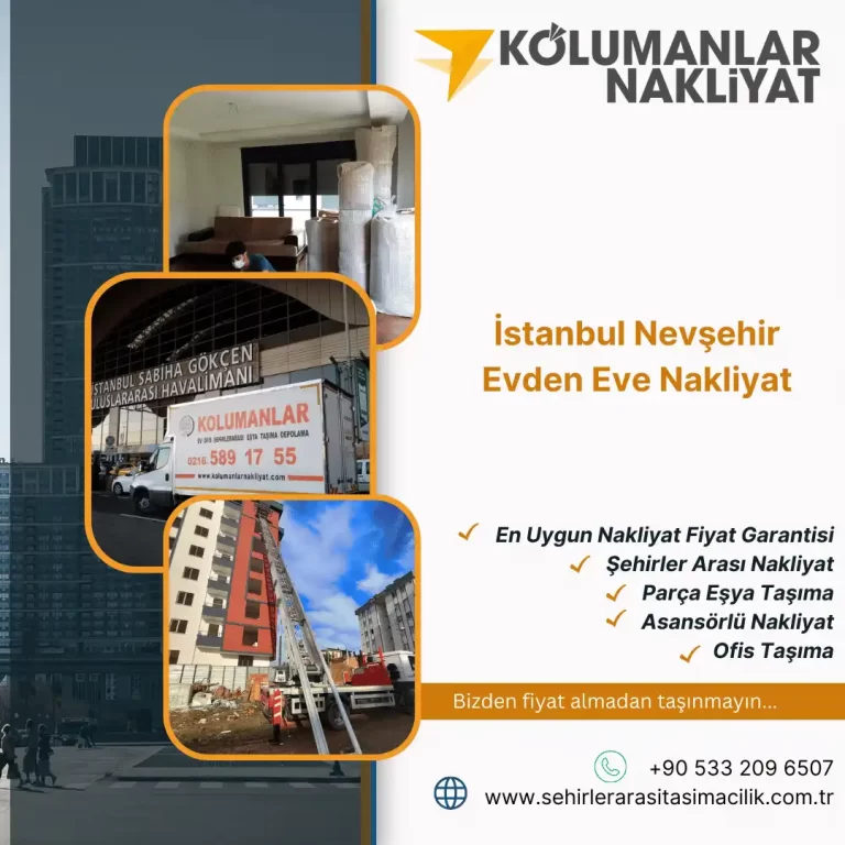 İstanbul Nevşehir Evden Eve Nakliyat
